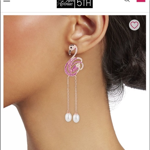 BOGO 1/2 OFF Pink Flamingo Drop Earrings - Picture 4 of 4